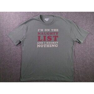 Pivotal Partners Shirt Mens 2X Green Naughty List Graphic Regret Nothing